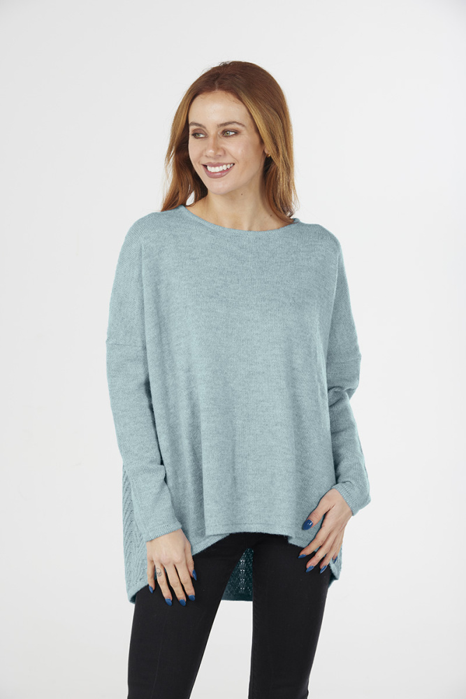 » FK3014 TEXTURED SLOUCH PULLOVER